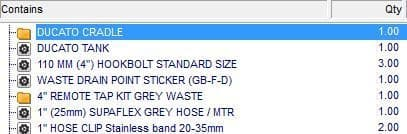 Ducato Relay Boxer Waste Water Tank + Fitting Kit (39L)